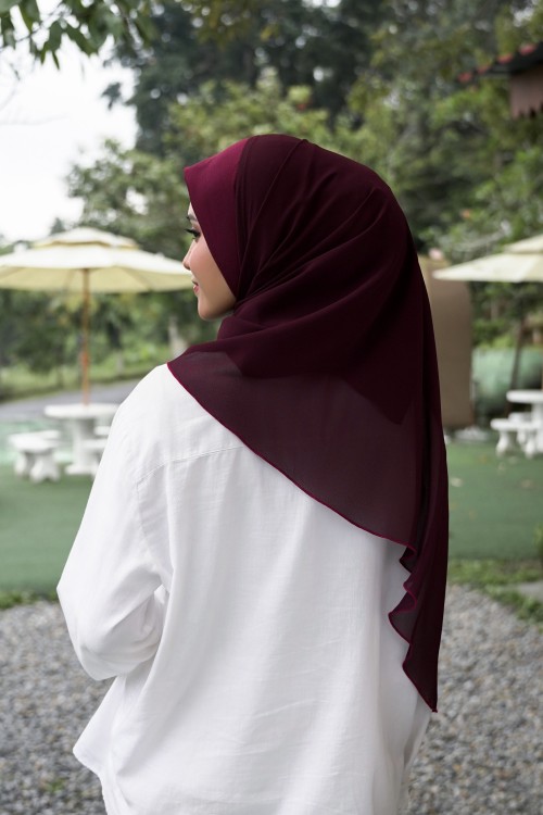 INSTANT SEMI SHAWL (SIS) 02038 BURGUNDY