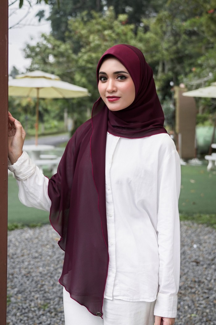 INSTANT SEMI SHAWL (SIS) 02038 BURGUNDY