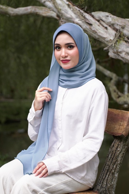 INSTANT SEMI SHAWL (SIS) 02041 BABY BLUE